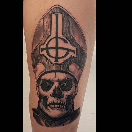 Tattoos - Papa Emeritus Ghost Tattoo - 143631